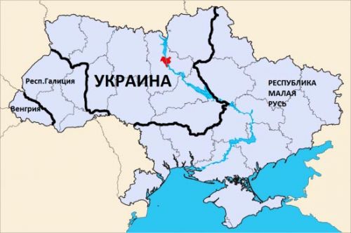 Карта возможного распада Украины - Одесский Политикум
