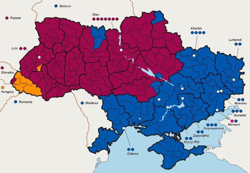 Карта развала Украины - Одесский Политикум