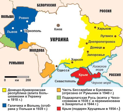 Карта Украины на начало 20 века - Одесский Политикум